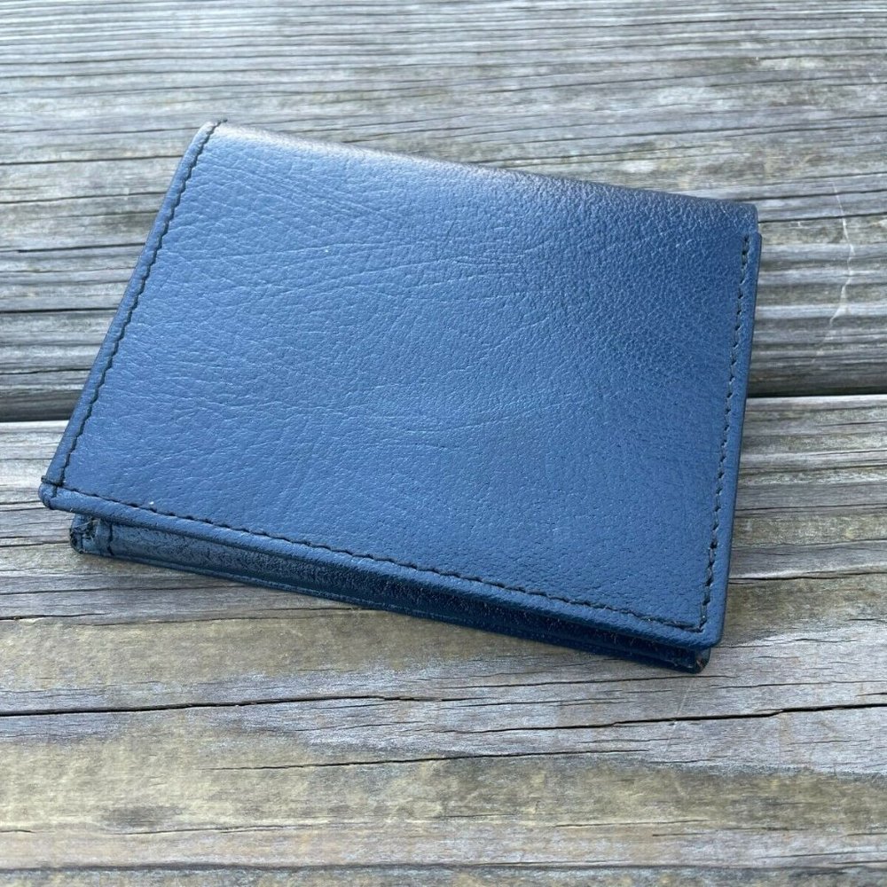 Handmade Wallet Handmade Men Card Holder Purse Genuine Leather Bi fold Wallet - Picture 5 of 12